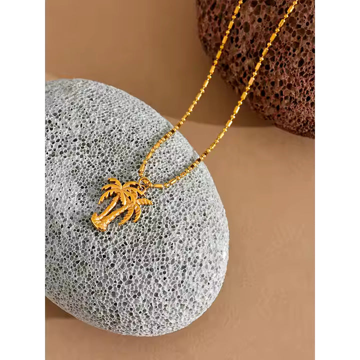 Summer Coconut Tree Pendant Necklace