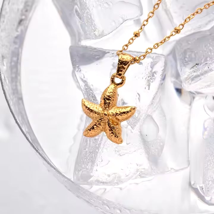 Starfish Chunky Pendant Necklace