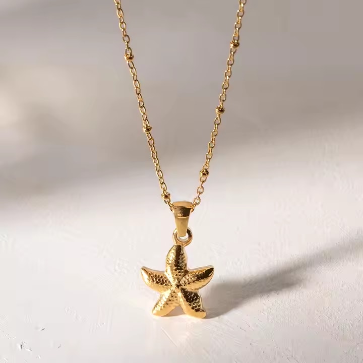 Starfish Chunky Pendant Necklace